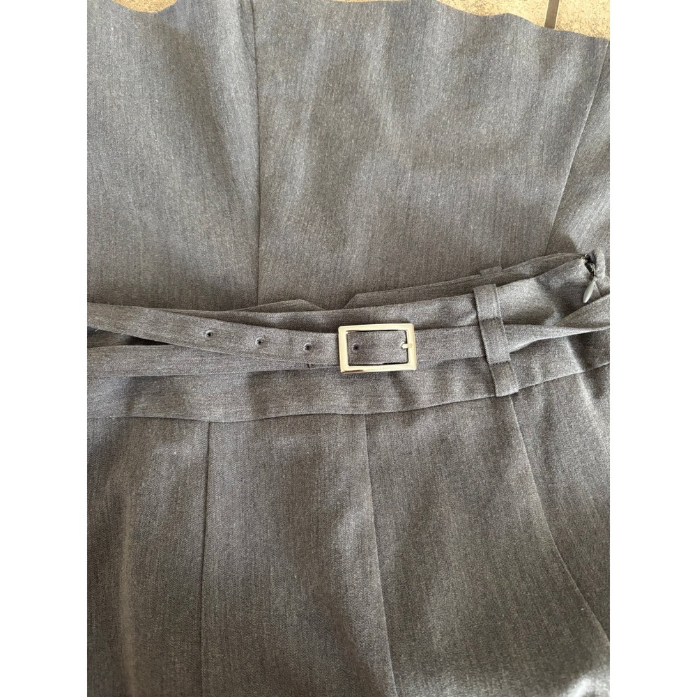 East 5th Womens Grey Belted A-Line Knee Length Career Skirt Size 10